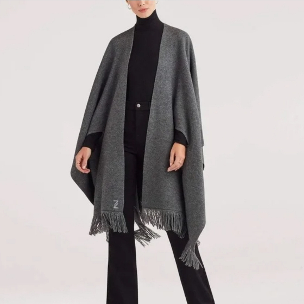 NWT Thick Luxury Cashmere Blend Cape Wrap Coat 7 For All Mankind OS